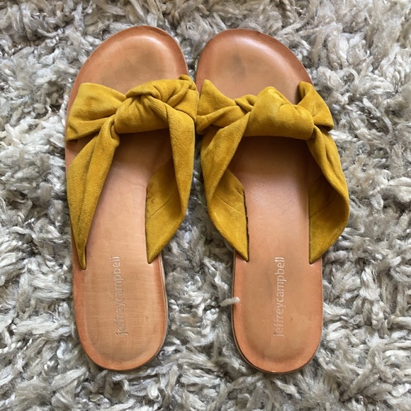 Jeffery Campbell mustard slides - Picture 2 of 6